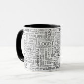 LOGISTIK kopieren mit Wörtern Tasse (Vorderseite Links)