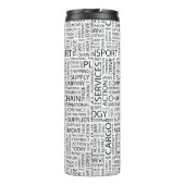 LOGISTIK kopieren mit Wörtern Thermosbecher (Rückseite)