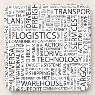 LOGISTIK kopieren mit Wörtern Untersetzer