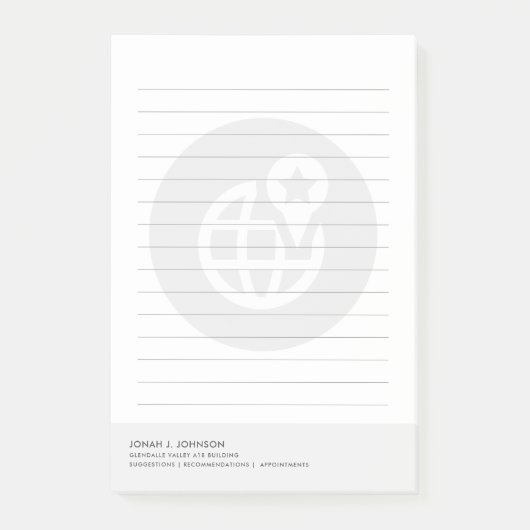Logistik + Lieferkette | Minimaler Stil Post-it Klebezettel (Vorderseite)