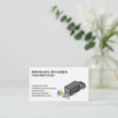 Logistik | Lieferung von Lastkraftwagen Visitenkarte (Stehend Vorderseite)