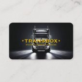 Logistik LKW-Fahrer-Bewegung schwarz gelb Visitenkarte (Vorderseite)