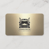 Logistik LKW Fahrer Elegant Modernes Schwarzes Gol Visitenkarte (Vorderseite)