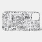 LOGISTIK Muster mit Wörtern Case-Mate iPhone Hülle (Rückseite (Horizontal))