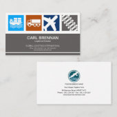 Logistik-Transport-Ikonen-Verteilung Visitenkarte (Vorne/Hinten)