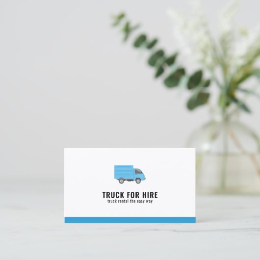 Logistik- und Beförderungswagen zum Mieten Visitenkarte (Stehend Vorderseite)