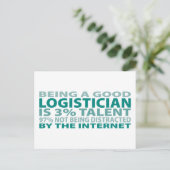 Logistiker 3% Talent Postkarte (Stehend Vorderseite)