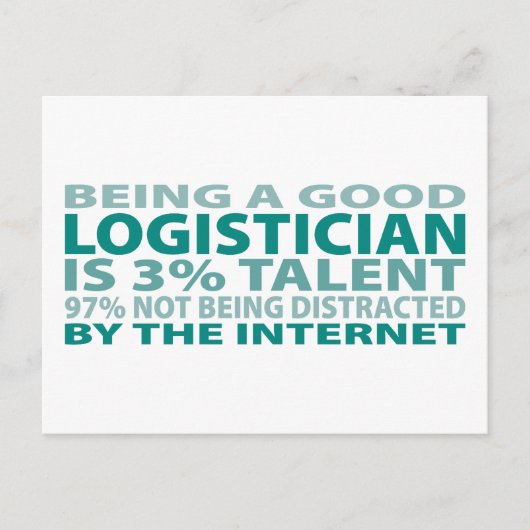 Logistiker 3% Talent Postkarte (Vorderseite)