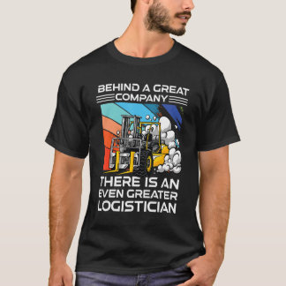 Logistiker hinter einer großen Werkstatt T-Shirt