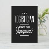 Logistiker Job Title Gift Dankeskarte (Stehend Vorderseite)