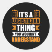 Logistiker Logistiker Runder Aufkleber (Vorderseite)