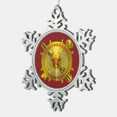 Logistikkorps Schneeflocken Zinn-Ornament (Rechts)