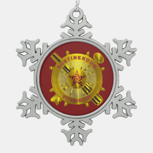 Logistikkorps Schneeflocken Zinn-Ornament (Vorderseite)