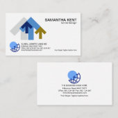 Logistikmanager für kreative Supply Chain Pfeile Visitenkarte (Vorne/Hinten)