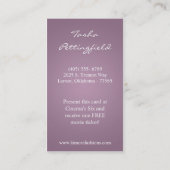 Logistikumfrage Fashion Vector Girl Business Card Visitenkarte (Rückseite)