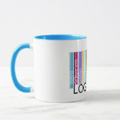Logistische Tasse mit Strichcode von Colores. (Links)