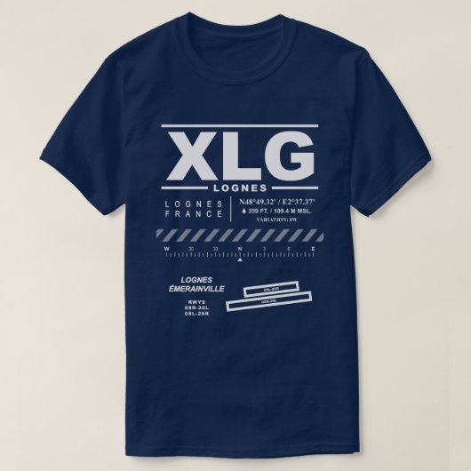 Lognes Émerainville Aerodrome Airport XLG T - Shir T-Shirt (Design vorne)