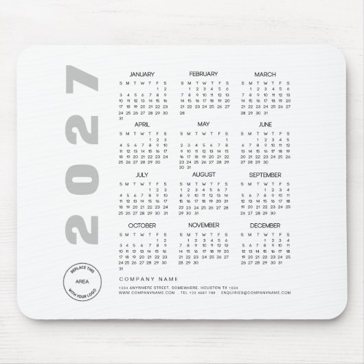 Logo 2022 Kalender Unternehmen Client Werbegeschen Mousepad (Vorne)