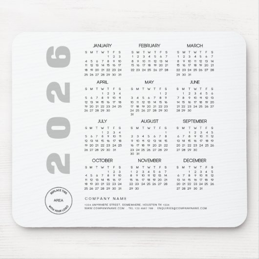 Logo 2022 Kalender Unternehmen Client Werbegeschen Mousepad (Vorne)