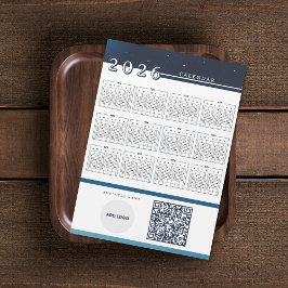 Logo 2026 Kalender QR-Code Magnetkarte hinzufügen