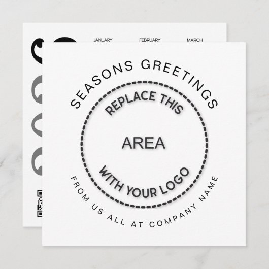 Logo 2026 Kalender QR Code Unternehmen Weihnachten (Vorne/Hinten)