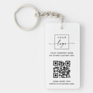 Logo 3 QR-Codes für den benutzerdefinierten Text w Schlüsselanhänger