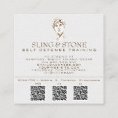 *~* Logo 3 QR - Mythologie Grieche Gott AP45 DAVID Quadratische Visitenkarte (Rückseite)