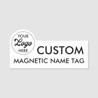 LOGO 3" x 1,5" Individuelles Magnetisches Namenssc Namensschild