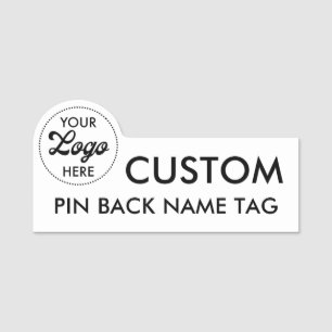 LOGO 3" x 1.5" Stift-Rücken Namensschild leer