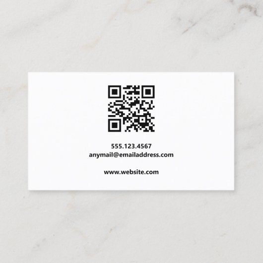 Logo 4 Foto Social Media QR-Code hinzufügen Visitenkarte (Rückseite)