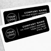 Logo 4 Zeilen schwarze Business-Rücksendeadresse