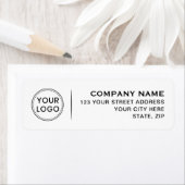 Logo 4 Zeilen weiße Business-Rücksendeadresse (Insitu)