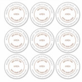 Logo 9 Grosser Einzelname Frohe Weihnachten Aufkleber (Vorderseite)