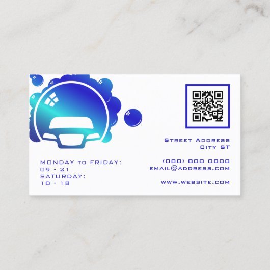 Logo-Abdeckung für Metallische Autos Visitenkarte (Rückseite)