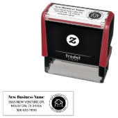 Logo-Adresse des Unternehmens hinzufügen Permastempel (Beispiel)