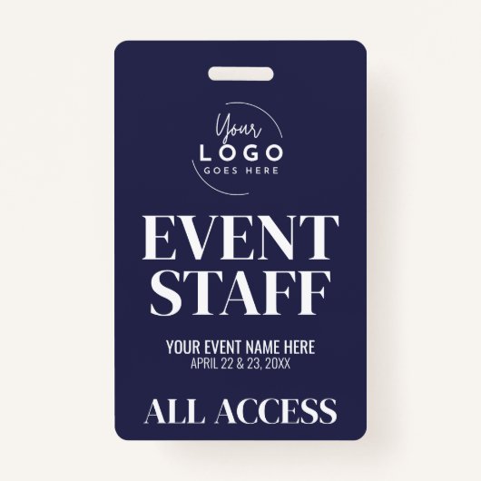 Logo All Access VIP Event Staff Ausweis (Vorderseite)