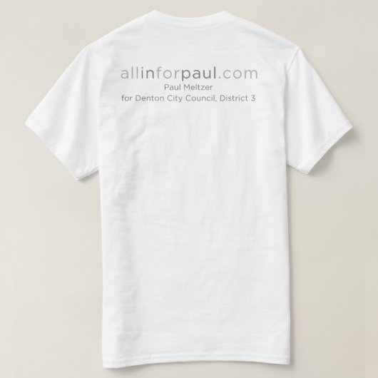 Logo allinforpaul.com Texas T-Shirt (Design Rückseite)