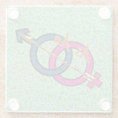 Logo "als Pfeil" Glasuntersetzer (Rückseite)