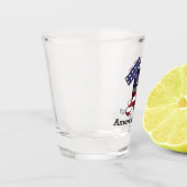 Logo "American Geology Rock Hammer" - individuell Schnapsglas (Links)