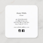 Logo an der Küste von Roten Korallen Quadratische Visitenkarte (Rückseite)