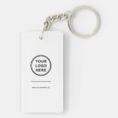 Logo and Custom Text Your Brand Promotional Schlüsselanhänger (Rückseite)