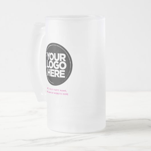 Logo and Text Mattglas Bierglas (Vorderseite Links)