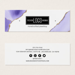 Logo-Anzeige für lila und Gold-Agate-Ohren