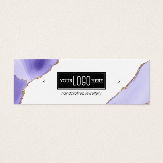 Logo-Anzeige für lila und Gold-Agate-Ohren (Vorderseite)