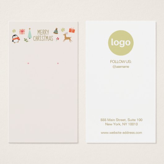 Logo-Anzeigetafel für Weihnachtsfeiern (Vorne & Hinten)