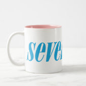 Logo-Aqua siebzehn Zweifarbige Tasse (Links)