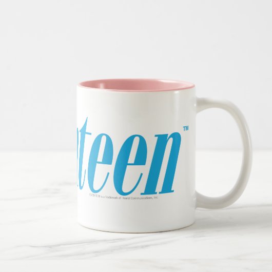 Logo-Aqua siebzehn Zweifarbige Tasse (Rechts)