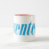 Logo-Aqua siebzehn Zweifarbige Tasse (Mittel)