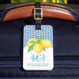 Logo "Aquarellon Lemon Mediterrane Tile" Gepäckanhänger
