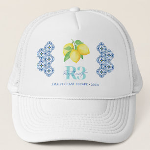 Logo "Aquarellon Lemon Mediterrane Tile" Truckerkappe